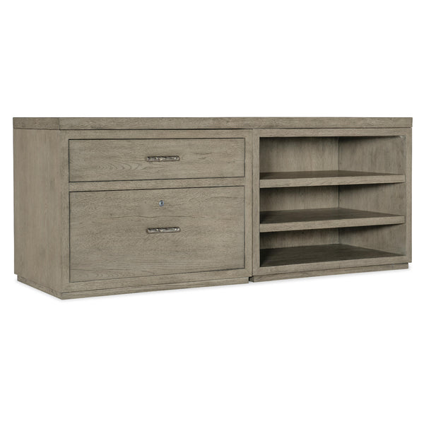 Hooker Furniture 6150-10909-85 Linville Falls 72" Credenza with Lateral File and Open Desk Cabinet IMAGE 1