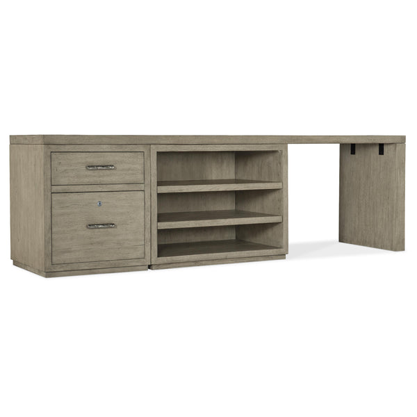 Hooker Furniture 6150-10927-85 Linville Falls 96" Desk with File and Open Desk Cabinet IMAGE 1