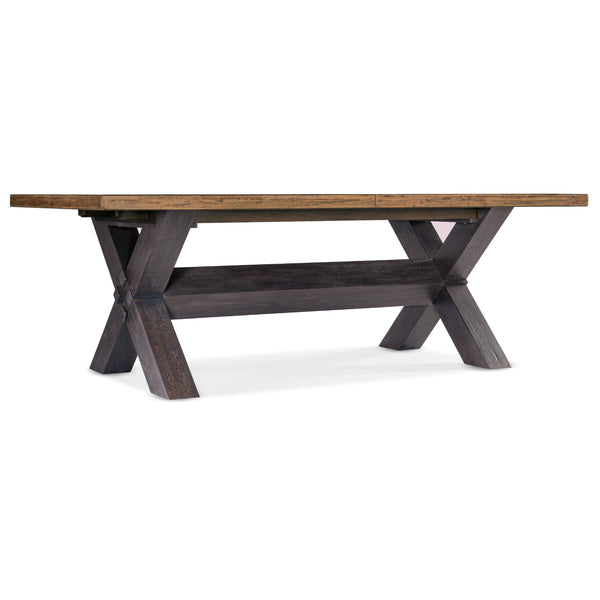 Hooker Furniture 6700-75200-80 Big Sky Trestle Dining Table with 2-20in Leaves IMAGE 1