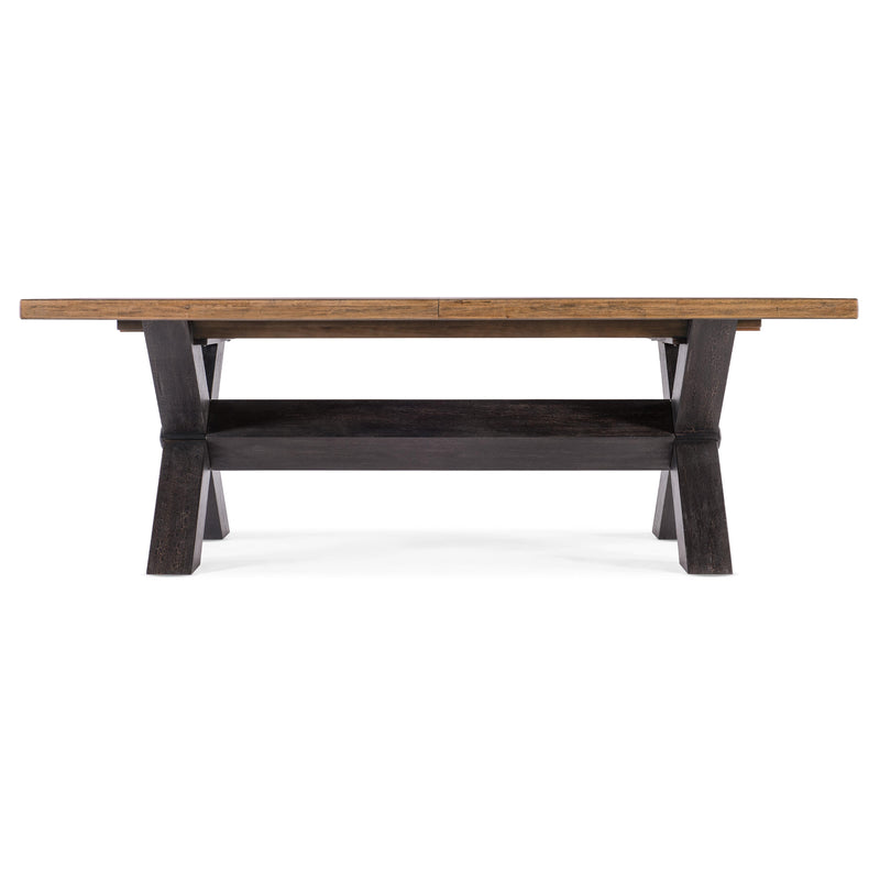 Hooker Furniture 6700-75200-80 Big Sky Trestle Dining Table with 2-20in Leaves IMAGE 2