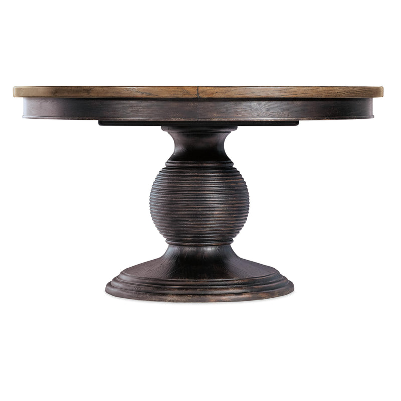 Hooker Furniture 7050-75203-89 Americana Round Pedestal Dining Table with 1-22in Leaf IMAGE 3