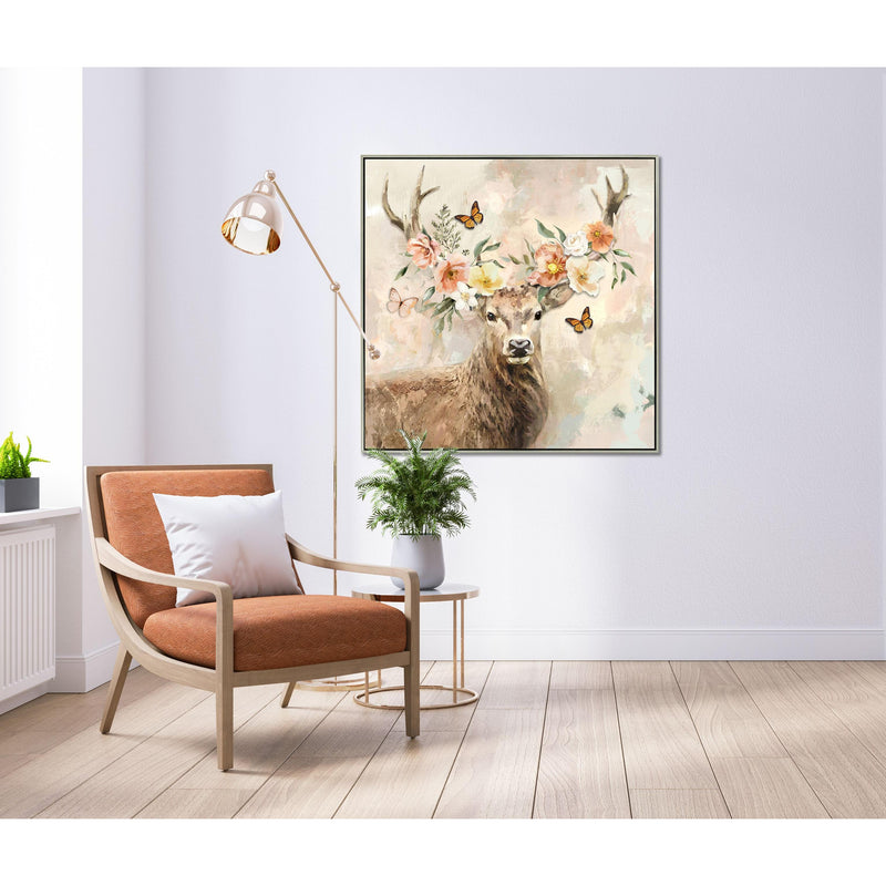 Streamline Art FRC2301 Peach Floral Deer IMAGE 2