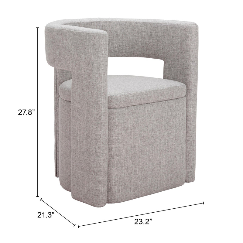 Zuo Papua 109993 Dining Chair - Grey IMAGE 8