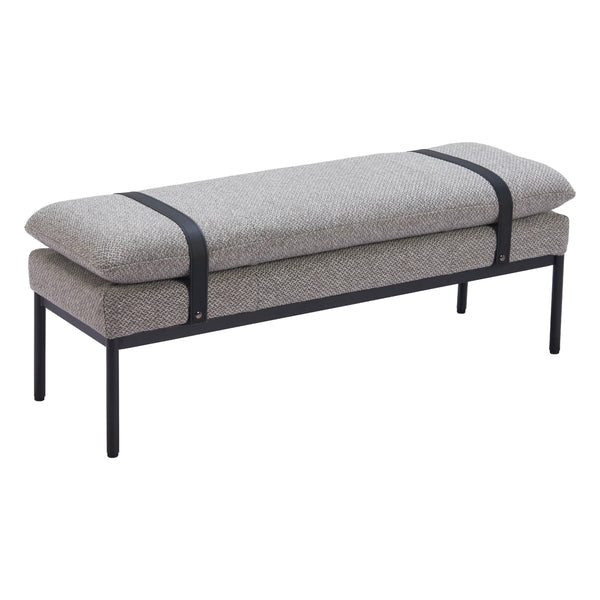 Zuo Padd 110354 Bench - Grey IMAGE 1