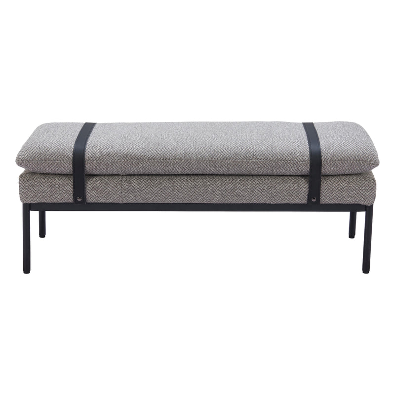 Zuo Padd 110354 Bench - Grey IMAGE 3