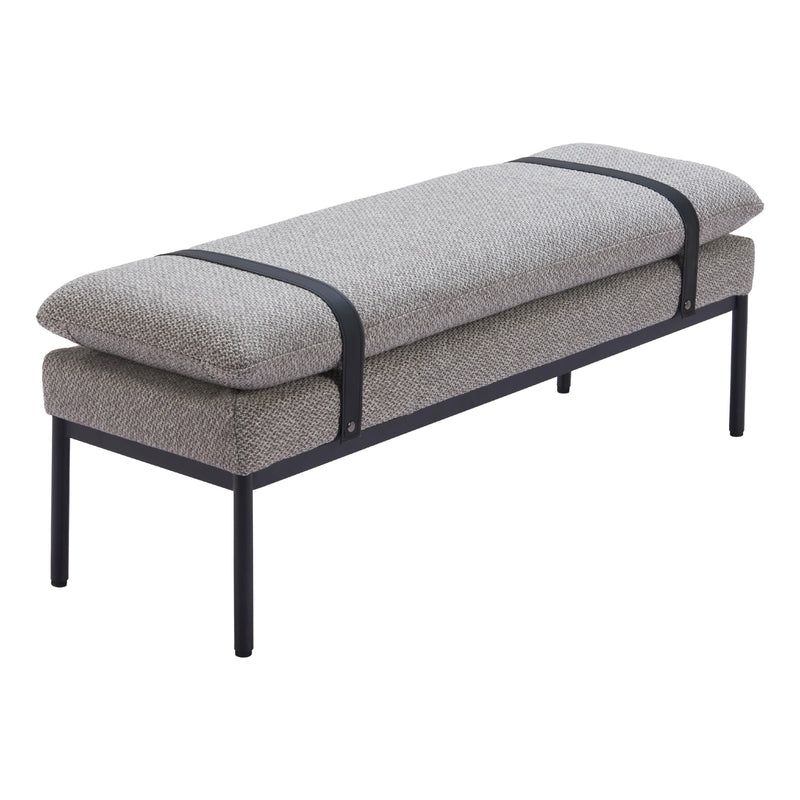 Zuo Padd 110354 Bench - Grey IMAGE 4