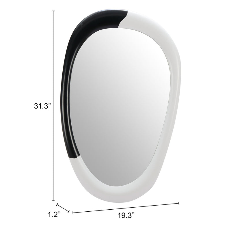 Zuo Muna 110189 Mirror - White & Black IMAGE 4