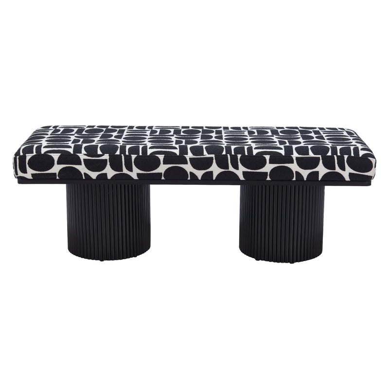 Zuo Botoia 110183 Bench - Black & White IMAGE 3