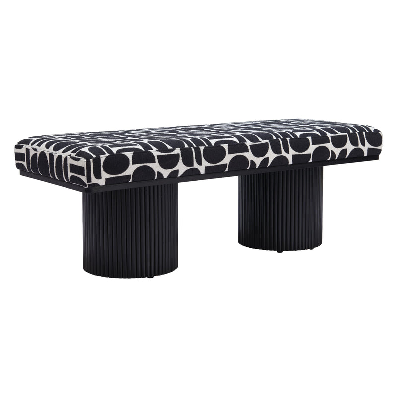 Zuo Botoia 110183 Bench - Black & White IMAGE 5