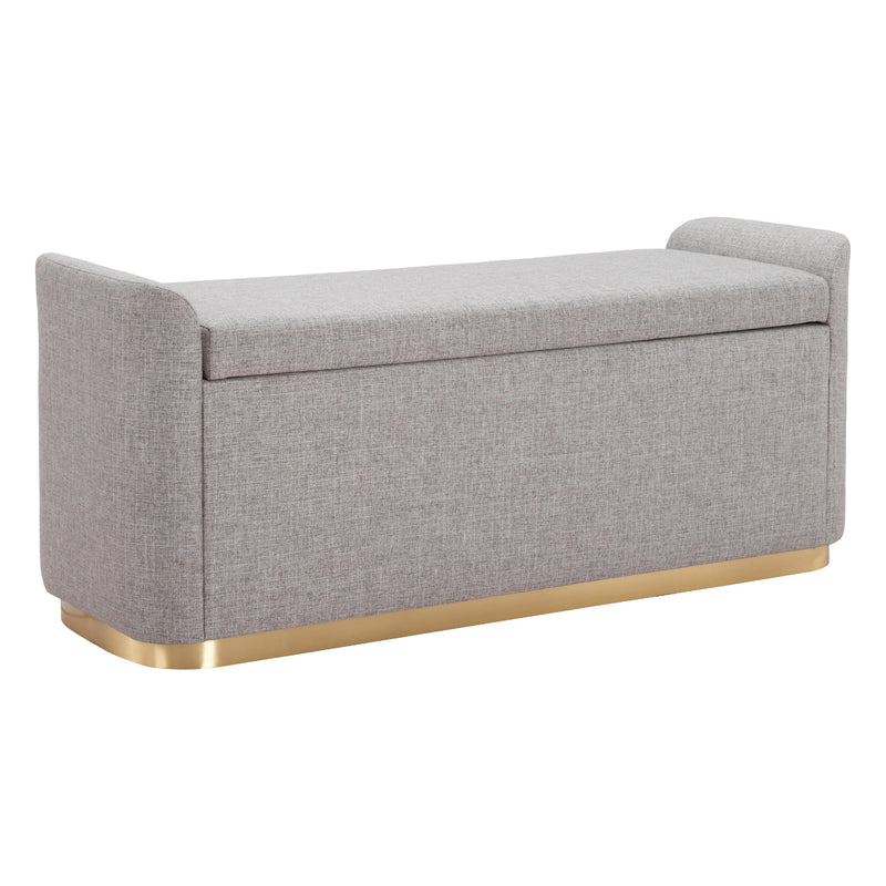 Zuo Dobo 109995 Storage Bench - Grey IMAGE 1