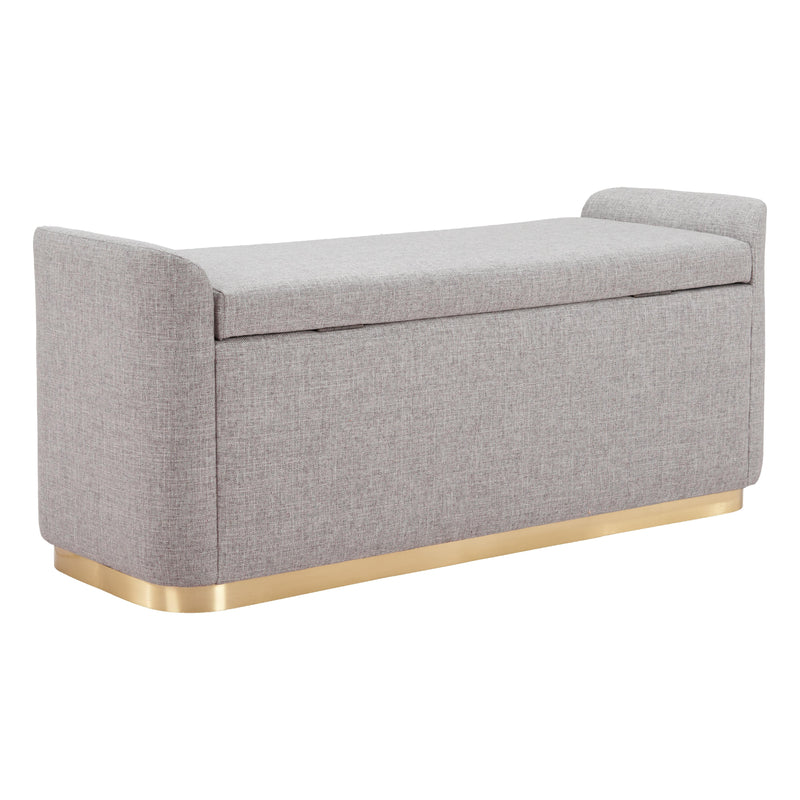 Zuo Dobo 109995 Storage Bench - Grey IMAGE 5