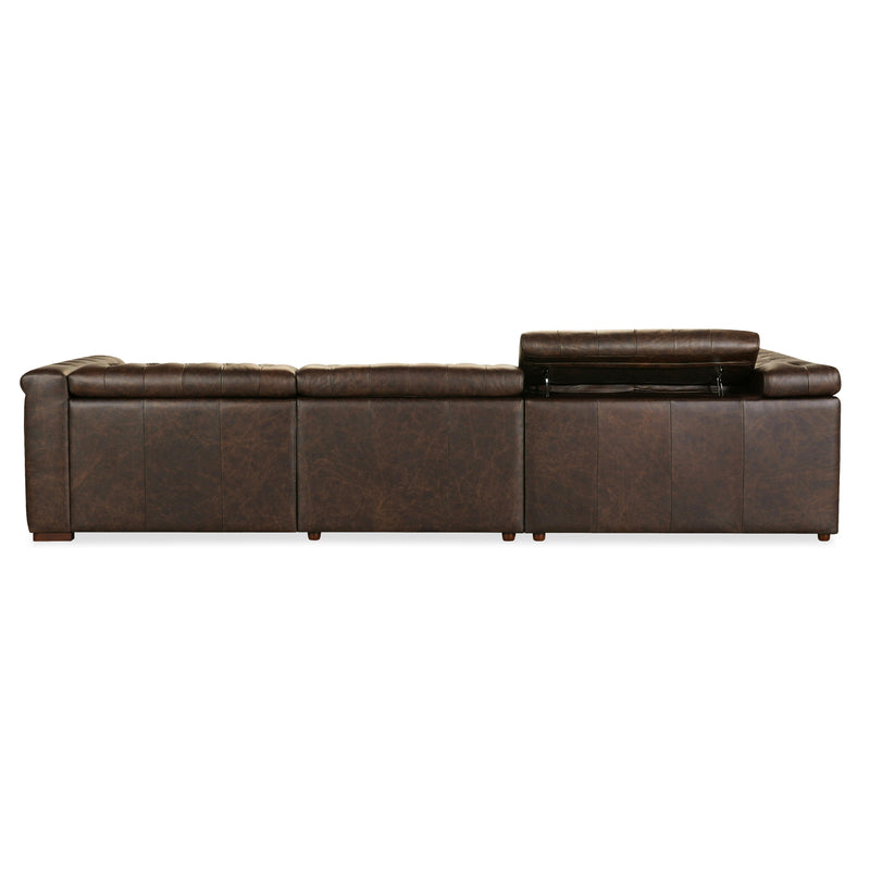 Hooker Furniture SS435-5PC3-089 Savion Deux 5 Seat Sectional with Power Headrests and 3 Power Recliners IMAGE 2