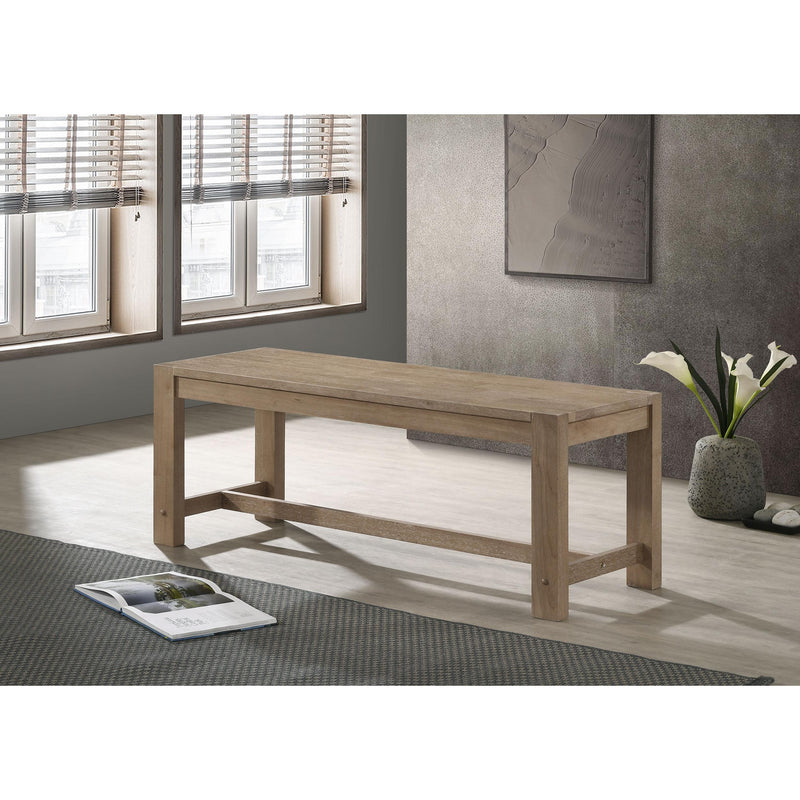 Coaster Furniture Scottsdale 109183 Wood Trestle Base Dining Bench - Washed Brown IMAGE 2