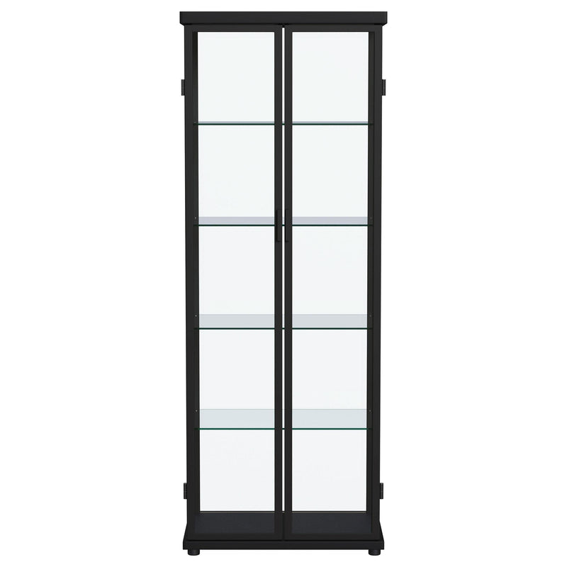 Coaster Furniture Aero 950400 5-shelf Display Curio Cabinet with LED Lighting - Black IMAGE 6