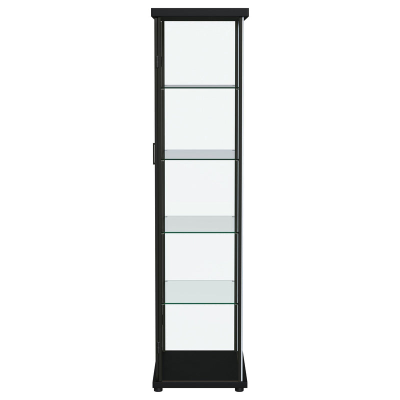 Coaster Furniture Aero 950400 5-shelf Display Curio Cabinet with LED Lighting - Black IMAGE 8